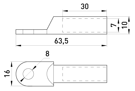 Медный кабельный наконечник E.Next e.end.stand.dt.b25 (s060003) - 2