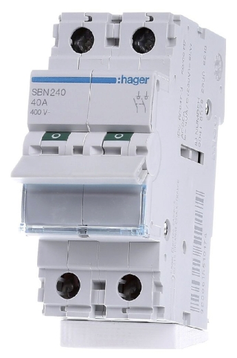 Вимикач навантаження Hager SBN240 2P 40А/400В 2м - 1