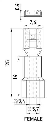 Ізольований наконечник E.Next e.terminal.stand.fdd5.5.250 (s4041009) - 2