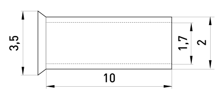 Неізольований наконечник E.Next e.terminal.stand.en.1.5.10 1,5 кв.мм (s4038005) - 2
