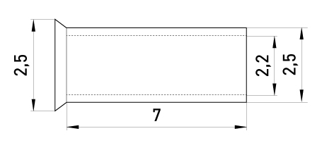Неізольований наконечник E.Next e.terminal.stand.en.2.5.7 2,5 кв.мм (s4038006) - 2