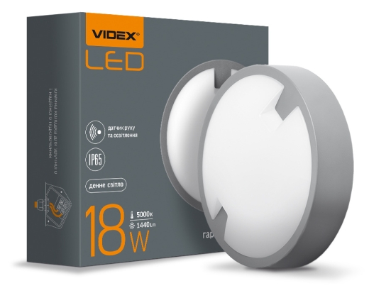 Сенсорний круглий LED світильник Videx 18Вт 5000K IP65 (VL-BH12R-185-S) - 2