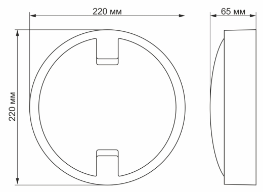 Сенсорний круглий LED світильник Videx 18Вт 5000K IP65 (VL-BH12R-185-S) - 4