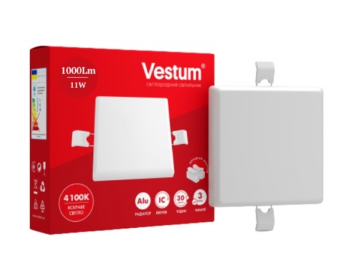Безрамковий світильник Vestum 1-VS-5511 11Вт 4100К квадратний - 2