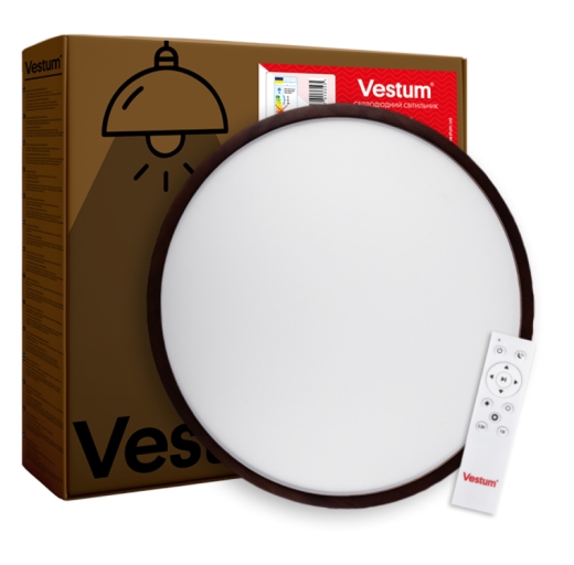 Матовый светильник Vestum WOOD 60Вт 375x60мм 3000К-6500К орех - 7