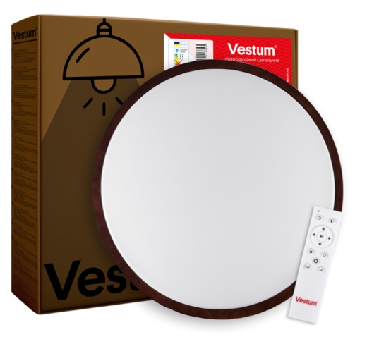 Матовий світильник Vestum SLOT 80Вт 490x65мм 3000К-6500К махагон - 3