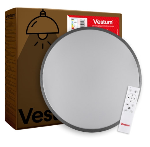 Матовый светильник Vestum RING 30Вт 395x60мм 4000К серебро - 3