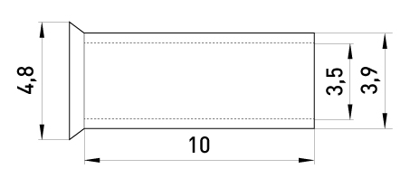 Неізольований наконечник E.Next e.terminal.stand.en.6.10 6 кв.мм (s4038010) - 2