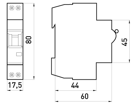 Модульний автоматичний вимикач E.Next e.mcb.pro.60.1N.С25.thin 1р+N 25А C (p055003) - 2