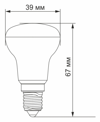 Світлодіодна лампа Videx R39e E14 4Вт 4100K (VL-R39e-04144) - 3