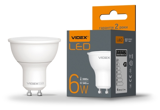Світлодіодна лампа Videx MR16e GU10 6Вт 3000K (VL-MR16e-06103) - 2