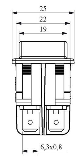 Перемикач (тумблер) з підсвіткою EMAS A14B1K11, червоний - 3