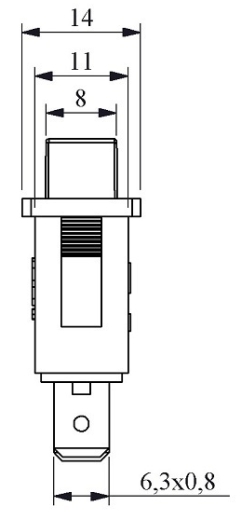 Перемикач з підсвічуванням EMAS A21B1K11, червоний - 3