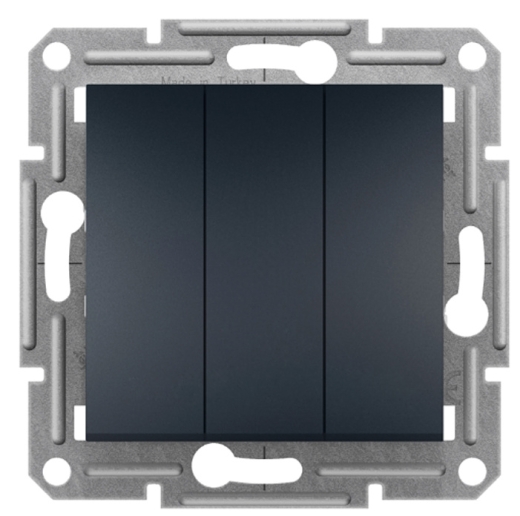 Триклавішний вимикач Schneider Electric Asfora EPH2100171 (антрацит) - 1