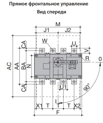 Выключатель нагрузки ETI 004661450 LBS 3P 160 («1-0» 160А) - 3