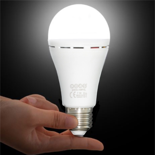 Акумуляторна лампочка Євросвітло 7Вт Е27 LED NOAS YL95-0711 6500K (58301) - 4