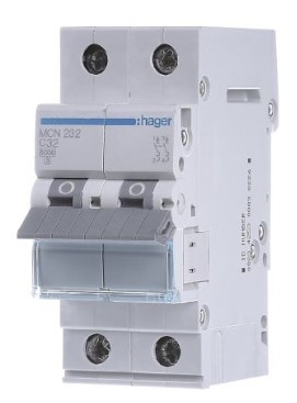Автоматичний вимикач Hager MCN232 6кА C 32A 2P - 1