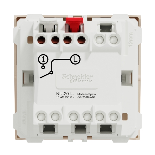Кнопка выключателя Schneider Electric Unica New NU320144 10А 2м бежевая - 5