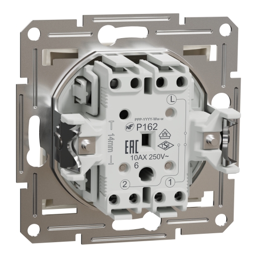 Прохідний перемикач Schneider Electric Asfora без рамки кремовий (EPH0470123) - 3