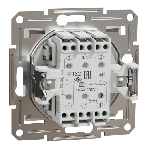Перемикач двоклавішний Schneider Electric Asfora без рамки білий (EPH0670121) - 2