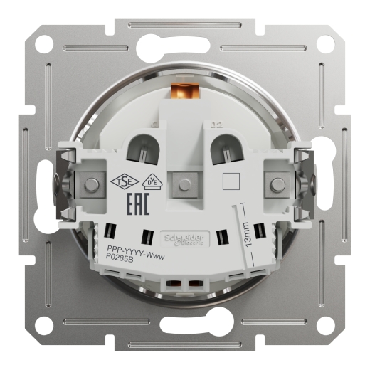 Розетка з заземленням Schneider Electric Asfora без рамки біла (EPH2970121) - 2