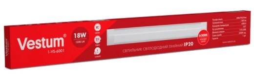 Светодиодный светильник Vestum 1-VS-6001 18Вт 6500К 600мм IP20 - 4