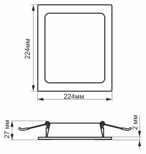Світильник Videx Back 22Вт 5000K (VL-DLBS-225) - 4