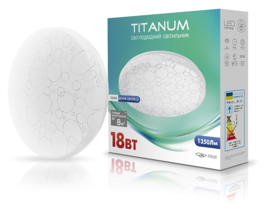 Светодиодный влагозащищенный светильник Titanum 18Вт 5000K (TLCL-185C) кольца - 3