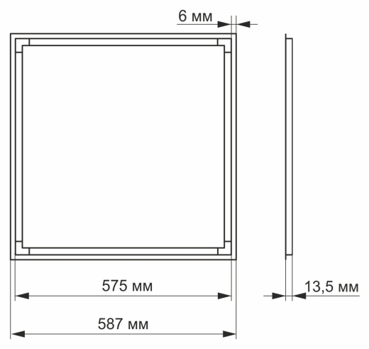 LED панель Videx Art 40Вт 4100K (VL-PA404W) - 3