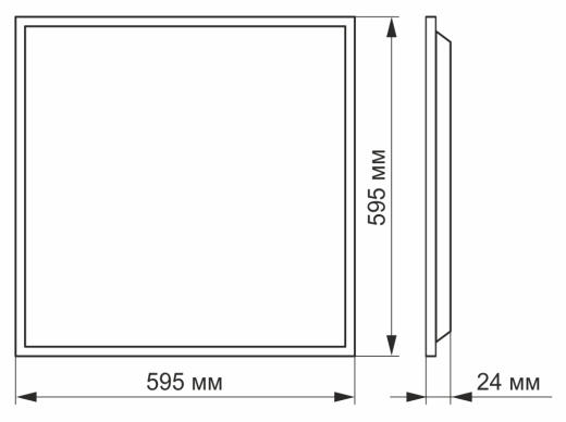 Матова LED панель Videx 48Вт 6000K (VL-Pb486W(2)) 2шт в упаковці - 3