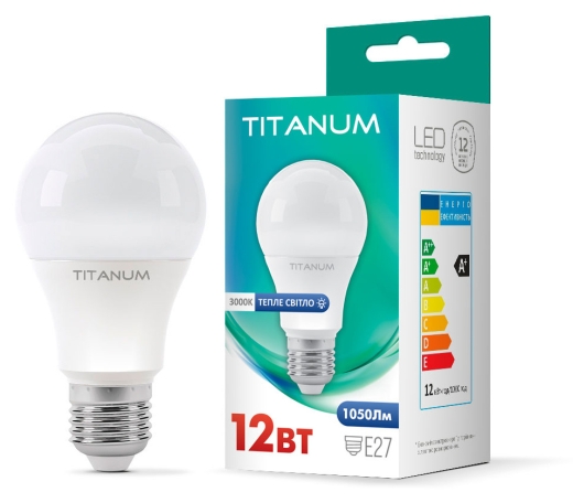 Світлодіодна лампа Titanum A60 E27 12Вт 3000K (TLA6012273) - 2