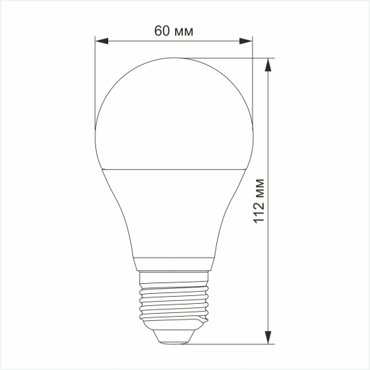 Світлодіодна лампа Titanum A60 E27 12Вт 3000K (TLA6012273) - 3