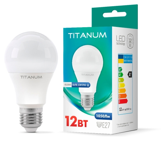 Світлодіодна лампа Titanum A60 E27 12Вт 4100K (TLA6012274) - 2