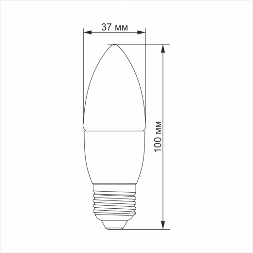 Светодиодная лампа Titanum C37 E27 6Вт 4100K (TLС3706274) - 3