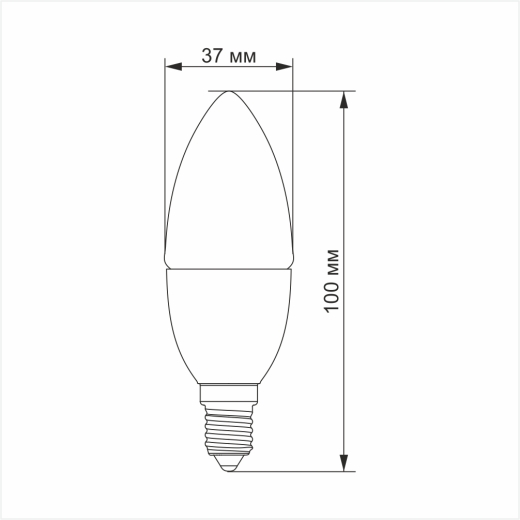Светодиодная лампа Titanum C37 E14 6Вт 4100K (TLС3706144) - 2