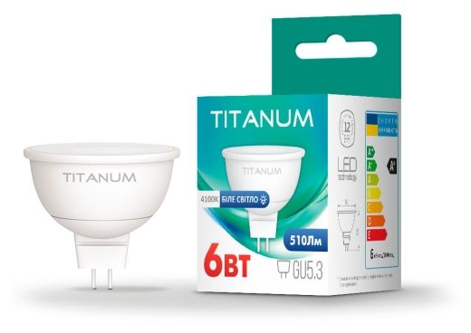 Светодиодная лампа Titanum MR16 GU5.3 6Вт 4100K (TLMR1606534) - 2