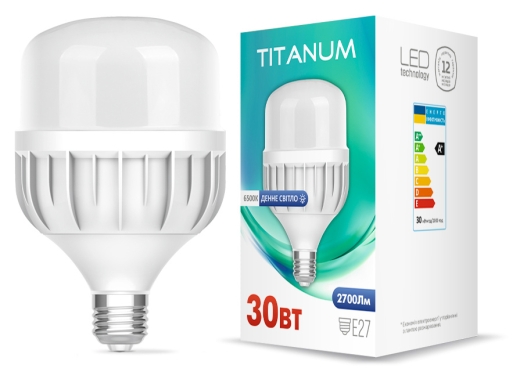 Светодиодная лампа Titanum A100 E27 30Вт 6500К (TL-HA100-30276) - 2