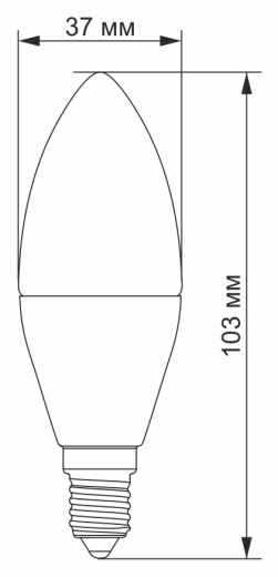 Светодиодная лампа Videx C37e E14 7Вт 4100K (VL-C37e-07144) - 3