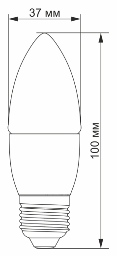 Светодиодная лампа Videx C37e E27 7Вт 4100K (VL-C37e-07274) - 2