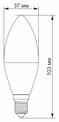 Светодиодная лампа Videx C37e E14 7Вт 3000K (VL-C37e-07143) - 2