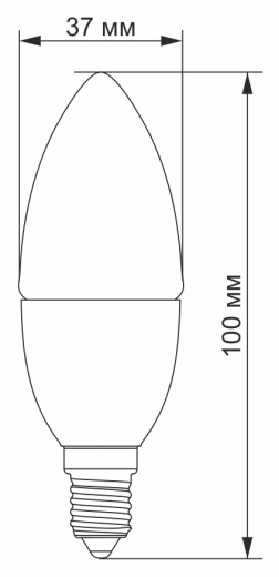 Светодиодная лампа Videx C37e E14 3,5Вт 4100K (VL-C37e-35144) - 3