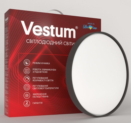 Накладний світильник Vestum CRYSTAL матовий 72Вт 395x60мм 3000-6500К 5600Лм з пультом - 2