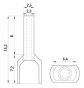 Ізольований наконечник E.Next e.terminal.stand.te.2.1.5.yellow 2x1,5 кв.мм жовтий (s4037005) - 2
