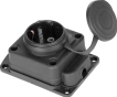 Каучукова одинарна розетка E.Next e.socket.rubber.029.1.16 16А із заземленням та захисною кришкою (s9100025) - 3