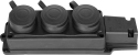 Каучуковая тройная колодка E.Next e.socket.rubber.029.3.16 16А с заземлением и защитной крышкой (s9100027) - 3