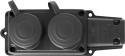 Каучукова подвійна колодка E.Next e.socket.rubber.029.2.16 16А із заземленням та захисною кришкою (s9100026) - 3