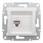 Компьютерная розетка RJ45 UTP cat.5e Schneider Electric Asfora без рамки белая (EPH4370121) - 4