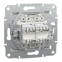 Комп'ютерна розетка RJ45 подвійна UTP cat.5e Schneider Electric Asfora без рамки біла (EPH4470121) - 3