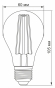 Філаментна фітолампа Videx Filament A60FF E27 8Вт 1200K (VL-A60FF-08271) для рослин - 2