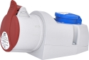 Комбінований силовий роз'єм ETI 004482053 EZCZ-S-3253 IP44 (32A 400V/230V 3P+N+PE/EE 16S Schuko) - 1